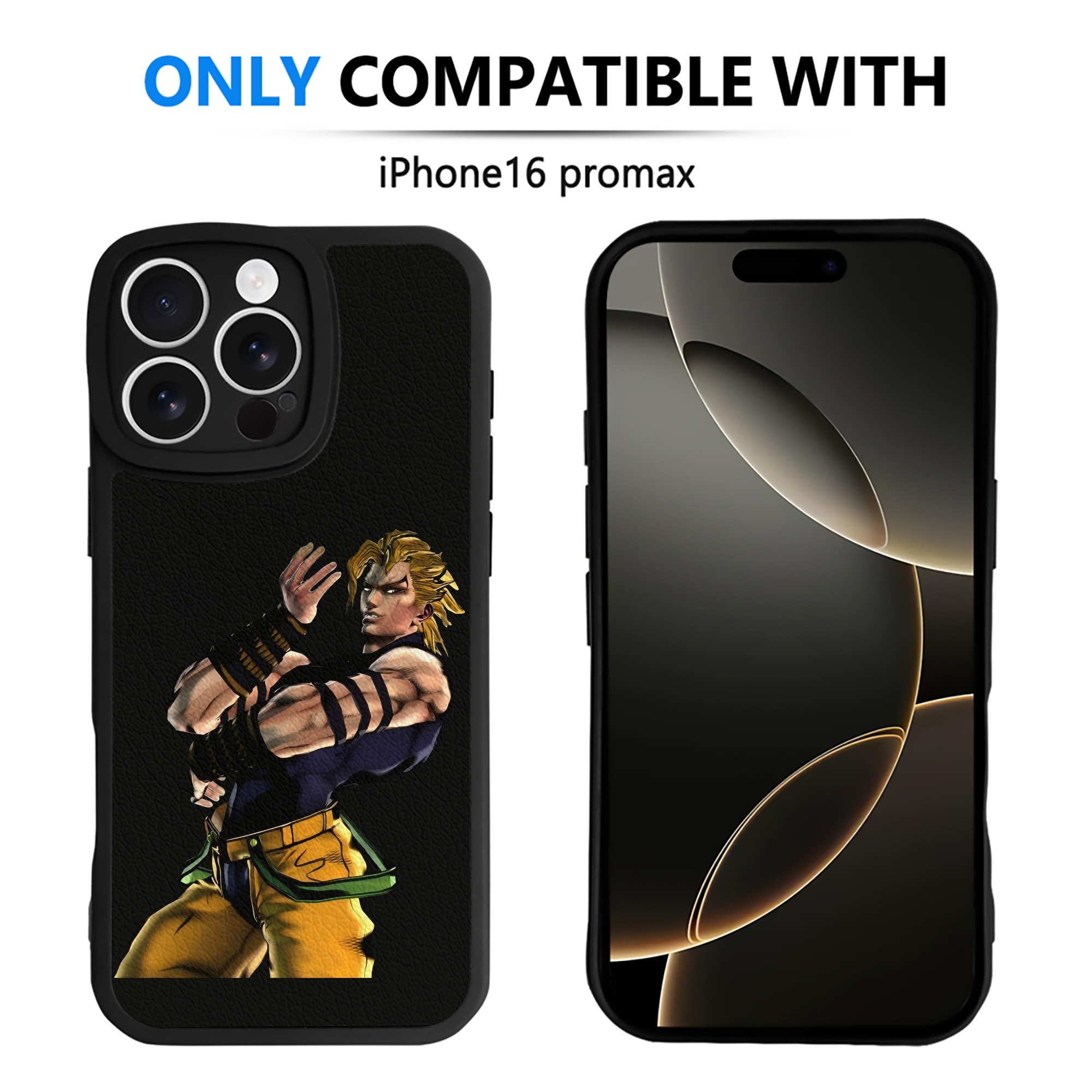 （画像用） ジョジョの奇妙な冒険 ディオ?ブランドー JoJo's Bizarre Adventure Dio Brando 【iPhone 16シリーズ対応】シリコンスマホケース（レザー調） 材質：シリコン